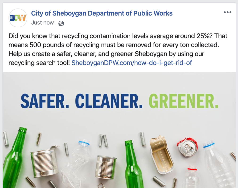 Sheboygan DPW Safer Cleaner Greener