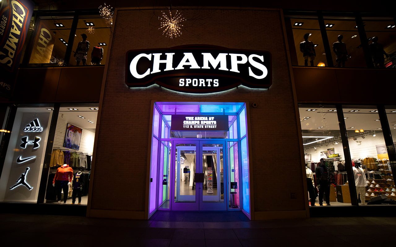 Champs Sports Logo Sign
