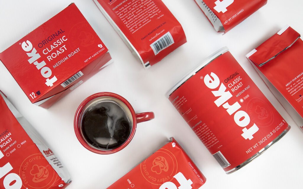 Different packages of Torke coffee