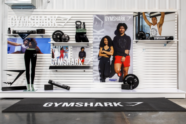 Gymshark x Champs retail display