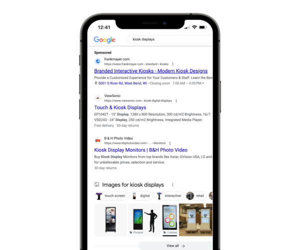 Mobile google display Kiosk