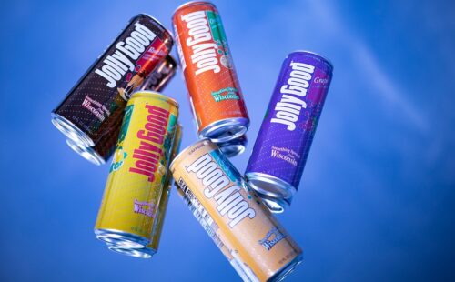 Variety of Jolly Good Soda Cans